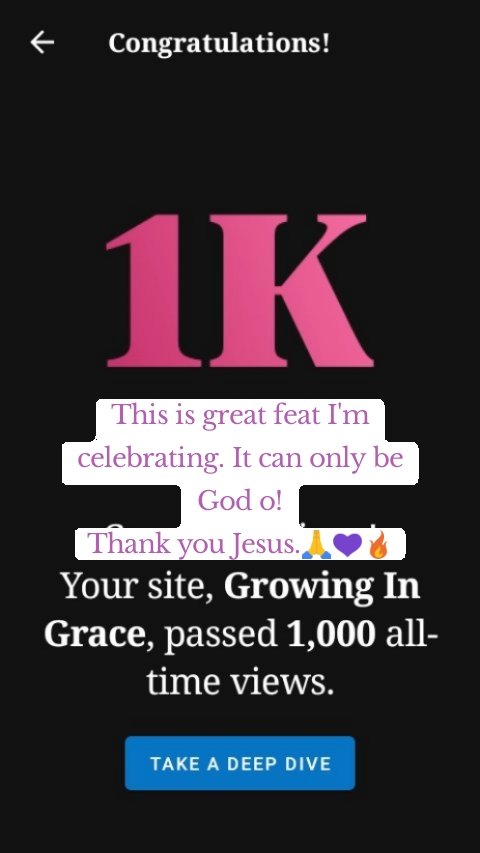 This is great feat I'm celebrating. It can only be God o!
Thank you Jesus.🙏💜🔥